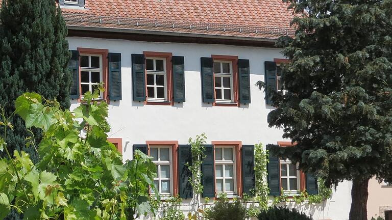 Blick vom Museumsgarten auf das alte Forsthaus, in dem sich das Museum „Terra Triassica“ befindet.       -  Blick vom Museumsgarten auf das alte Forsthaus, in dem sich das Museum „Terra Triassica“ befindet.