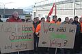 Noch im Januar wurde im Werk Elfershausen protestiert.