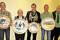 Das Königshaus und die Scheibengewinner der Gerodaer Schützen (von links): Dietmar Mock, Karl Manger, Norbert Fechner, Frank Mock und Thomas Wehner.  Foto: Norbert Fechner       -  Das Königshaus und die Scheibengewinner der Gerodaer Schützen (von links): Dietmar Mock, Karl Manger, Norbert Fechner, Frank Mock und Thomas Wehner.  Foto: Norbert Fechner