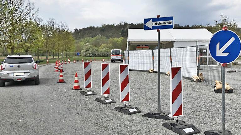 Die „Drive-Through“-Teststation in Heustreu wurde am 30. März eröffnet. Sie bleibt auch weiterhin für besondere Fälle geöffnet.