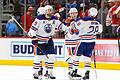 Detroit Red Wings - Edmonton Oilers       -  Doppelpack zum Geburtstag: Leon Draisaitl hatte allen Grund zum Feiern.