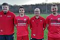 Abteilungsleiter Christian Bauer (von links) mit dem neuen Trainerteam des Bezirksligisten SV Rödelmaier: Christoph Koob (Co-Trainer), Werner Feder (Cheftrainer) und Christoph Rützel (Co-Trainer).