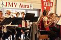 Die Kapelle des Jugendmusikvereins in der Festhalle in Aura       -  Die Kapelle des Jugendmusikvereins in der Festhalle in Aura