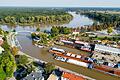 Hochwasser in Polen       -  Die Oder bei der Stadt Nowa Sol in der Woiwodschaft Lebus. Auch hier werden Vorkehrungen für das Hochwasser getroffen.