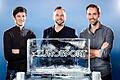 Das Skispring-Team von Eurosport in der Saison 2016/17 (von links): Martin Schmitt, Matthias Bielek und Sven Hannawald.