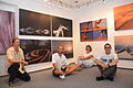 Fotografie in all ihren Facetten zeigen (von links) Csaba Horovitz, Johannes Ortloff, Sonja Demmler und Thomas Bauer beim Kunstverein Bad Neustadt.