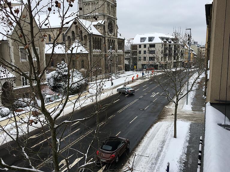 Wenig los auf Schweinfurts Straßen. Mit dem Lockdown hat der Verkehr spürbar nachgelassen.