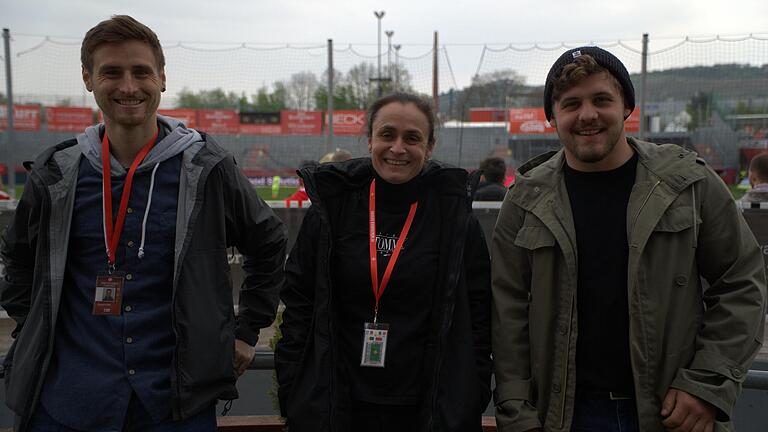 Das Team des Würzburger Fanprojekts mit (von links) Johannes Bork, Regine Dietl und Jonathan Freudenberger.