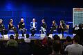 Zum Forum für die Jugend hat OB-Kandidat Martin Heilig aufs Podium geladen: Flo&nbsp;(Jugend für Demokratie), Petra Albertova (Ultimate Frisbee, Freie Turner), Andreas Schmidt (Boulderhalle Rock Inn), Henry Mörtl (Studierendenvertretung Universität Würzburg), Magdalena Diankov (Landesschülersprecherin der Gymnasien) und Johannes Kirchhoff (Vorstand Stadtjugendring Würzburg).