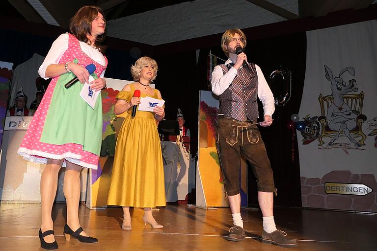 Das 'Star-Trio' (von links) Stefan Götz, Laura Leimeister und Matthias Holzmann sorgten immer wieder für reichlich Stimmung im Saal.