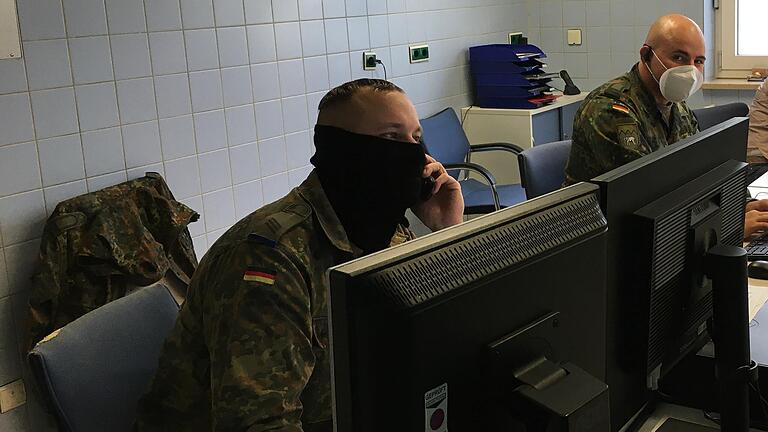 Beim Nachverfolgen von Infektionsketten unterstützen das Gesundheitsamt Main-Spessart auch Bundeswehrsoldaten. (Bild von Anfang Januar)