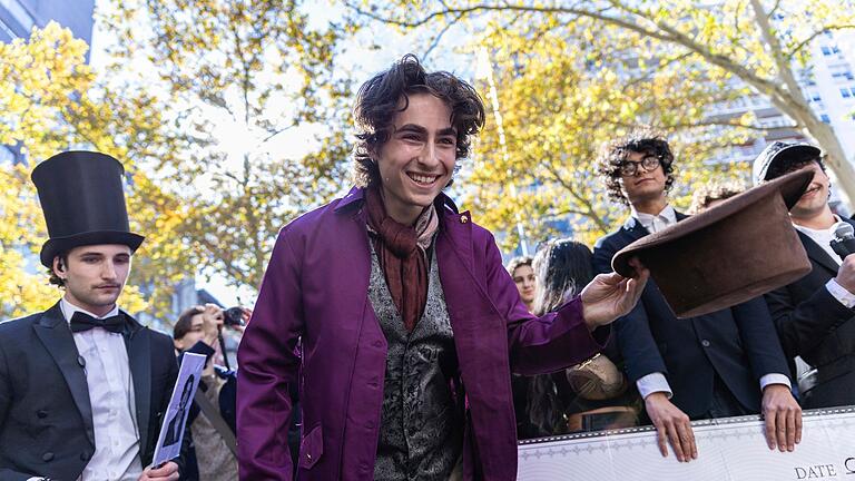 Timothee Chalamet-Lookalike-Wettbewerb in New York       -  Der Sieger erschien im Willy-Wonka-Kostüm.