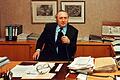 Georg Schaeffler, der Firmengründer in seinem Büro in Herzogenaurach.