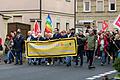 Knapp 400 Menschen nahmen an der Kundgebung des Bündnisses 'Schweinfurt ist bunt' im Oktober gegen die rechtsradikale Kleinstpartei 'III. Weg' in Oberndorf teil.