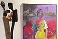 Kongenial: Das Franck-Haus Marktheidenfeld zeigt bis Mitte August die Ausstellung &bdquo;Malerei und Eisenskulpturen&ldquo; von Uwe Müller-Fabian (Bilder) und Rolf Hamleh.