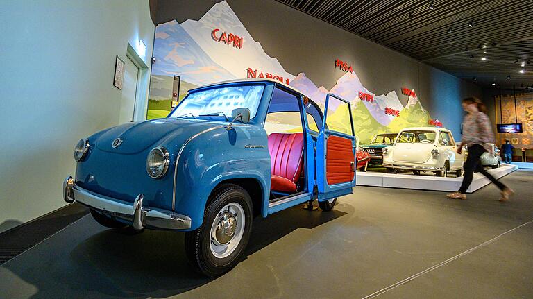 Zeitgeist der 50er&nbsp; und 60er Jahre in Bayern: Auch ein Goggomobil ist im neuen Museum des Hauses der Bayerischen Geschichte in Regensburg ausgestellt.