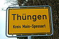 Ortsschild Thüngen.