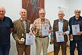 Auf dem Foto von links: 2. Vorsitzender Walter Oechsner, Richard Popp, Anton Holzapfel, Horst Popp, Josef Kreißl, 1. Vorsitzender Andreas Büttner.