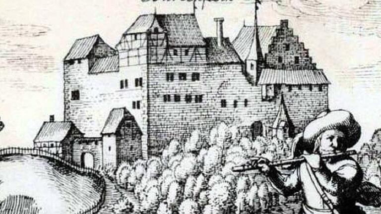 Burg       -  Die Grabungen der letzten Jahre haben die Fundamente von sechs markanten Gebäudeteilen auf dem Kupferstich von Daniel Meisner zutage gebracht, darunter den Burgfried, das äußere Tor und zwei Türmchen, von denen eines als Treppenturm diente.