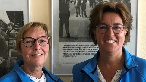 Wechsel in der Leitung der Schweinfurter Bahnhofsmission: Susanne Brand (rechts) kommt, Ingeborg Fuchs geht. Wechsel in der Leitung der Schweinfurter Bahnhofsmission: Susanne Brand (rechts) kommt, Ingeborg Fuchs geht.