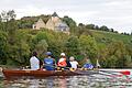 Trainingsfahrt bei Schloss Mainberg: Die Schweinfurter Wanderruderer auf dem Main.