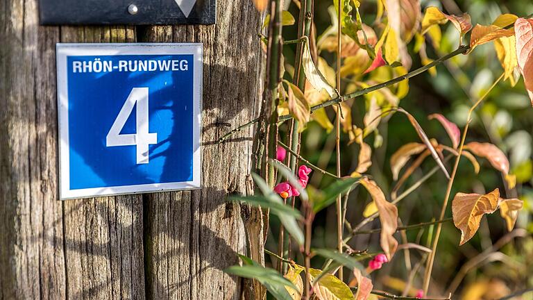 Der Weg ist durch eine weiße 4 auf blauem Grund sehr gut gekennzeichnet.