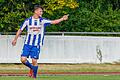 Höchbergs Tom Bretorius jubelt nach einem Tor. In der Winterpause hat sich das Gesicht seiner Mannschaft verändert. Sechs Spieler haben den Fußball-Landesligisten TG Höchberg verlassen, sieben Neue sind gekommen.