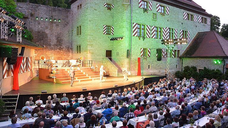 Röttingen bietet im Hof der Burg Brattenstein alljährlich Freilichtspiele.