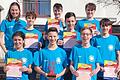 Das Foto zeigt (vorne von links): Luca Russo, Markus Roth, Marc Sachs, (hinten von links): Catharina-Maria Hereth, Hannes Betz, Julius Kraft,  Pascal Bailleul, Nils Jäger, Marius Heinrich.