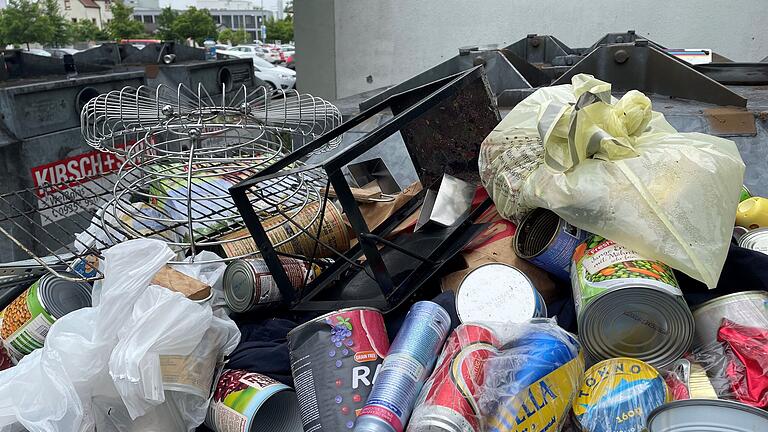 Sobald die Container überquellen, werfen einige Leute ihren Sperrmüll einfach daneben.&nbsp;