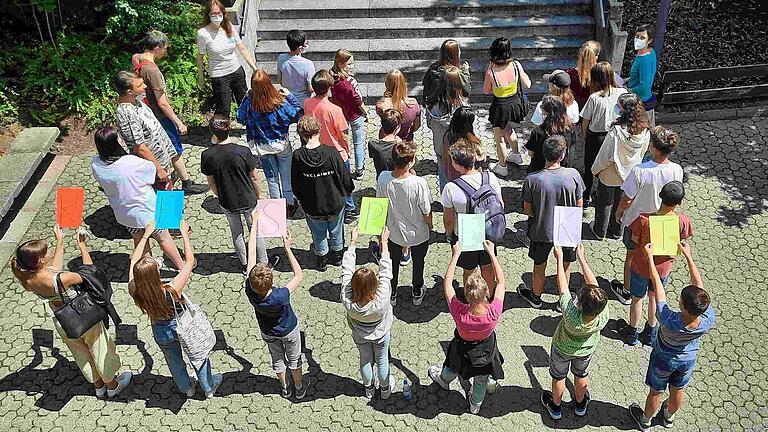 Schüler bei den Respekt-Tagen der Karlstadter Schulen.