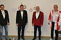 Sitzungspräsident Gerhard Schleyer, Beirat des Fastnachtverbandes Franken Jürgen Förster, der Geehrte Günther Thieroff, 1. Präsident Peter Halbig