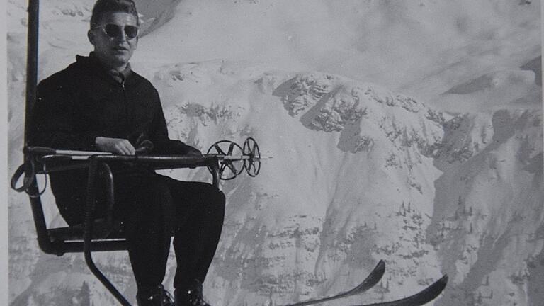 Otto Willert Ende der 50er, Anfang der 60er Jahre als Skifahrer in Österreich.