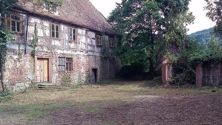 Geheimnisvoll präsentiert sich das Gemäuer der über 1000 Jahre alten Burgsinner Wasserburg, deren Burghof zum Aktionstag &bdquo;Zukunft Altort&ldquo; geöffnet ist.