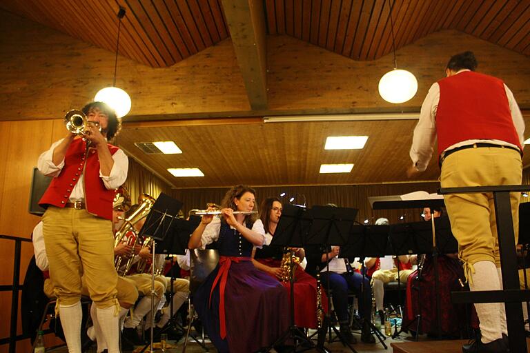 Gelungenes Jubiläumskonzert des Musikvereins Bergrheinfeld, hier mit dem Trompetensolo von Thomas Lutz.