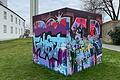 Graffiti-Projekte wie dieser Würfel hinter der Kunsthalle gehören zum Programm 'Jugendarbeit und Schule'.
