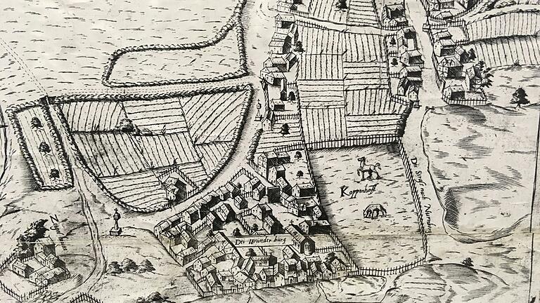 Die Wunderburg auf dem Bamberger Stadtplan von Petrus Zweidler, 1602 (Staatsbibliothek Bamberg). Die Wunderburg auf dem Bamberger Stadtplan von Petrus Zweidler, 1602 (Staatsbibliothek Bamberg).