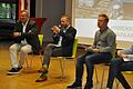 Sie informierten über das geplante Windrad: Maincor-Chef Dieter Pfister, BR-Moderator Jürgen Gläser, Matthias Hohmann vom Landratsamt und Johanna Müller vom Planungsbüro Energiequelle.