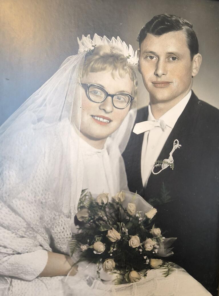 Ludmilla Burkard, Otto Burkard 1960 bei der Hochzeit Ludmilla Burkard, Otto Burkard 1960 bei der Hochzeit
