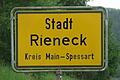 Ortsschild Rieneck