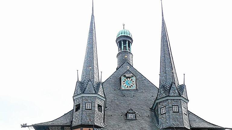 Das berühmte Rathaus von Wernigerode.