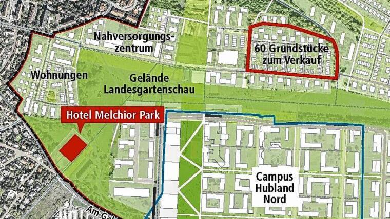 Die Stadt hat die ersten 28 Grundstücke aus dem Quartier III (oben rechts) verlost. Die Stadt hat die ersten 28 Grundstücke aus dem Quartier III (oben rechts) verlost.