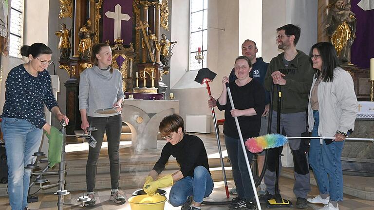 Mitgeholfen haben: (von links) Rita Gräf, Anna Seuffert, Katja Mangold, Lena Bedenk, Marco Gräf sowie Tobias und Tanja Lösch.