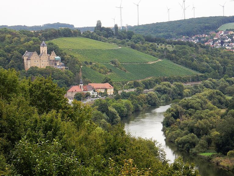 Der Main und Schloss Mainberg.