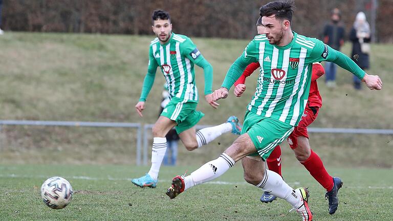 Zweifacher Torschütze: Severo Sturm (hier in einem Testspiel im Februar 2022) traf in Penzberg zum 3:0 und 4:0 für den FC 05 Schweinfurt.