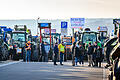 Im Rahmen bundesweiter Protestaktionen versammeln sich Demonstranten am 08.01.2024 in Bad Neustadt an der Saale zu einer Veranstaltung des Bayrischen Bauernverbandes ( BBV ), Rhön-Grabfeld.