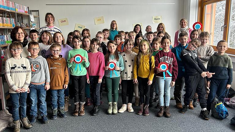 Französisch 3/4 GS Thüngen mit Tutorenteam vom Johann-Schöner-Gymnasium.