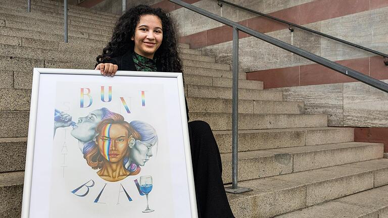 Nachdem die Würzburger Schülerin Isabella Adelt vom Wirsberg-Gymnasium den DAK Plakatwettbewerb 'Bunt statt blau' gegen Rauschtrinken erst bayernweit gewann, konnte sie den Wettbewerb nun auch bundesweit gegen 4000 Teilnehmer für sich entscheiden.