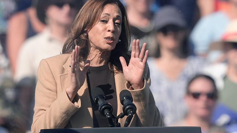 Wahlkampf in den USA - Harris       -  Harris wollte, dass die Mikrofone angeschaltet bleiben.