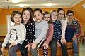 Der Kinderrat 2024/25 von links: Lena, Maja, Laila, Paula, Eleanor, Ina, Finn. Lea fehlt auf dem Foto.